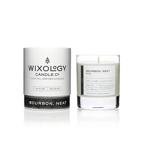 Wixology Cocktail Inspired Bourbon Neat Soy Candle – Amazon product photo
